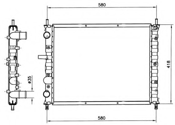 NRF 58017 Radiator, engine cooling